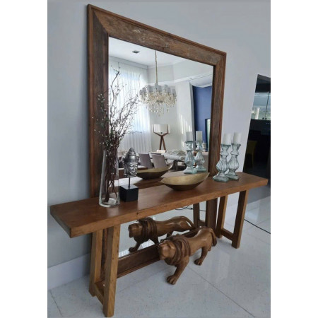 Dark Walnut Oil : Khung Gương Gỗ Sồi 80 x 120cm